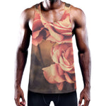 Vintage Rose Print Training Tank Top
