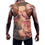 Vintage Rose Print Training Tank Top