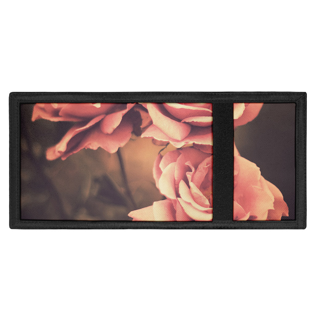 Vintage Rose Print Trifold Wallet