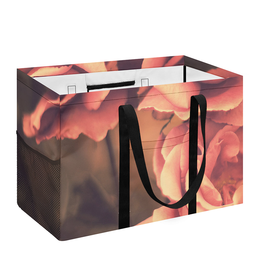 Vintage Rose Print Utility Tote Bag