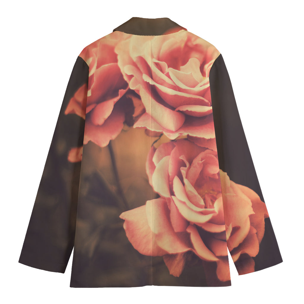 Vintage Rose Print Women's Blazer