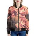 Vintage Rose Print Women's Bomber Jacket