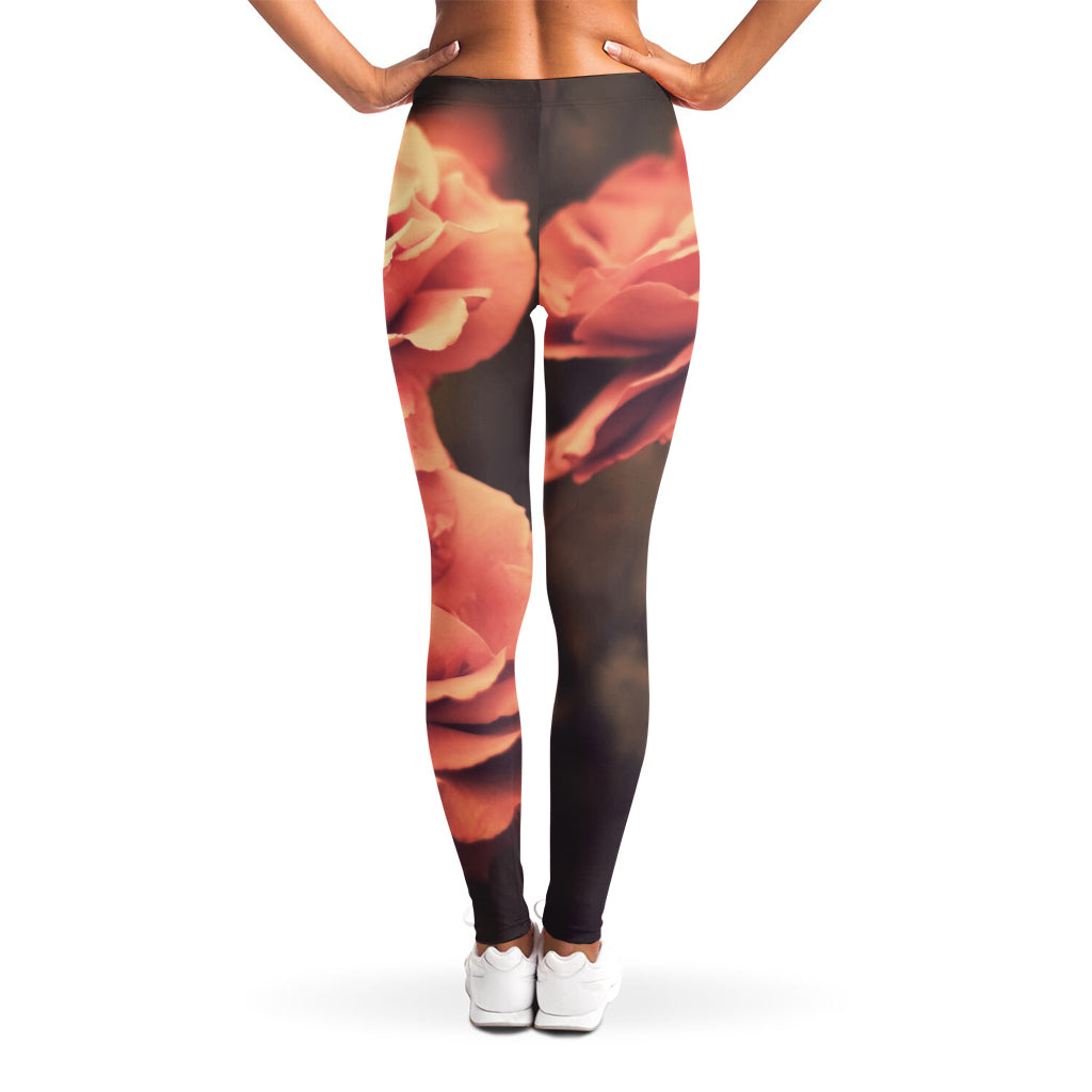 Vintage Rose Print Women's Leggings