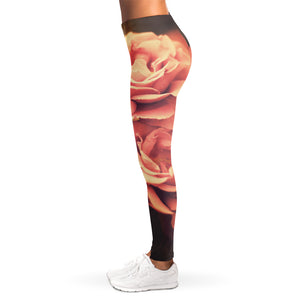 Vintage Rose Print Women's Leggings