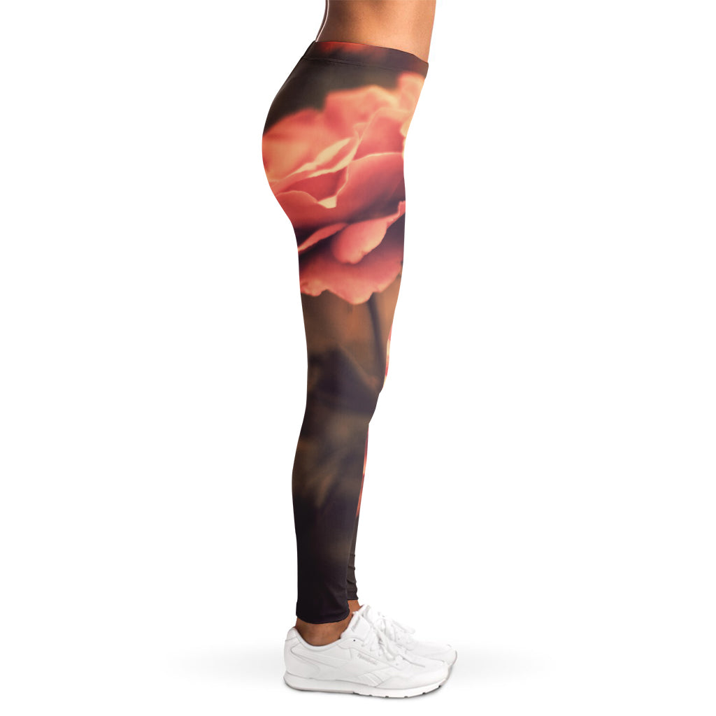 Vintage Rose Print Women's Leggings