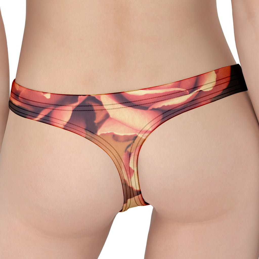 Vintage Rose Print Women's Thong