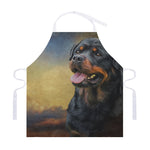 Vintage Rottweiler Portrait Print Adjustable Apron
