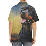 Vintage Rottweiler Portrait Print Aloha Shirt
