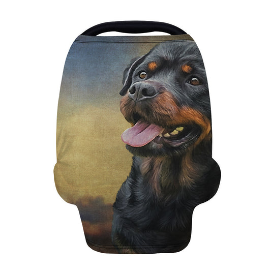 Vintage Rottweiler Portrait Print Baby Seat Cover