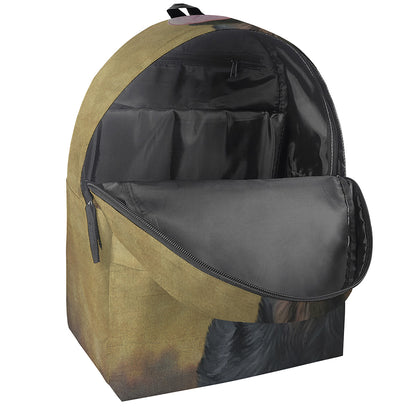 Vintage Rottweiler Portrait Print Backpack