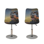 Vintage Rottweiler Portrait Print Bar Stool Covers