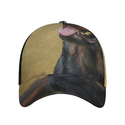 Vintage Rottweiler Portrait Print Baseball Cap