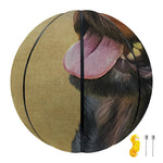 Vintage Rottweiler Portrait Print Basketball