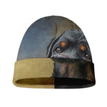 Vintage Rottweiler Portrait Print Beanie