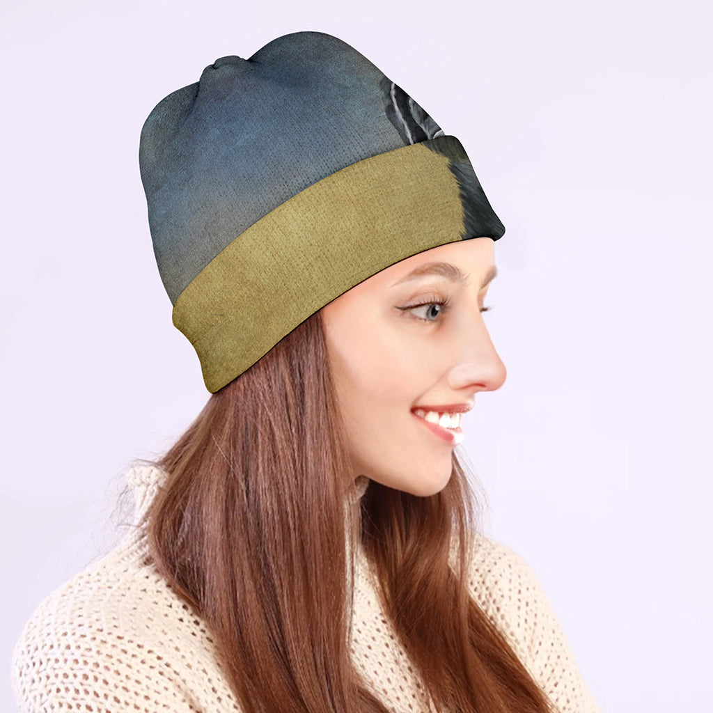 Vintage Rottweiler Portrait Print Beanie