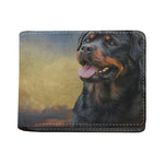 Vintage Rottweiler Portrait Print Bifold Wallet