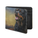 Vintage Rottweiler Portrait Print Bifold Wallet