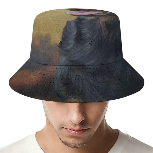 Vintage Rottweiler Portrait Print Bucket Hat