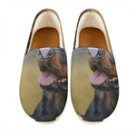 Vintage Rottweiler Portrait Print Casual Shoes