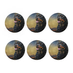 Vintage Rottweiler Portrait Print Coaster Set