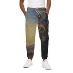 Vintage Rottweiler Portrait Print Cotton Pants