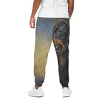 Vintage Rottweiler Portrait Print Cotton Pants