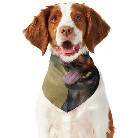 Vintage Rottweiler Portrait Print Dog Bandana