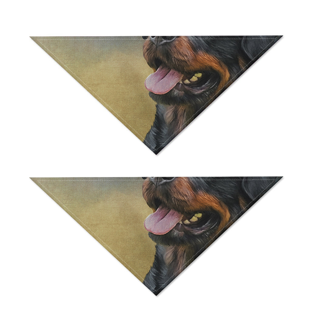 Vintage Rottweiler Portrait Print Dog Bandana