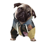 Vintage Rottweiler Portrait Print Dog Zip Up Hoodie