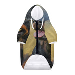 Vintage Rottweiler Portrait Print Dog Zip Up Hoodie