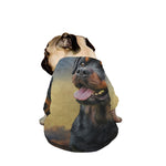 Vintage Rottweiler Portrait Print Dog Zip Up Jacket