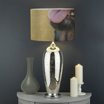 Vintage Rottweiler Portrait Print Drum Lamp Shade