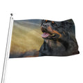 Vintage Rottweiler Portrait Print Flag
