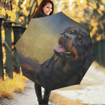 Vintage Rottweiler Portrait Print Foldable Umbrella