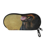 Vintage Rottweiler Portrait Print Glasses Case