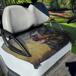 Vintage Rottweiler Portrait Print Golf Cart Seat Cover