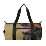 Vintage Rottweiler Portrait Print Gym Bag