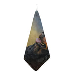 Vintage Rottweiler Portrait Print Hand Towel