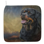 Vintage Rottweiler Portrait Print Hand Towel