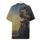 Vintage Rottweiler Portrait Print Hawaiian Shirt