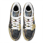 Vintage Rottweiler Portrait Print High Top Leather Sneakers
