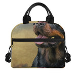 Vintage Rottweiler Portrait Print Insulated Lunch Bag