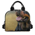 Vintage Rottweiler Portrait Print Insulated Lunch Bag