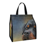 Vintage Rottweiler Portrait Print Insulated Lunch Tote
