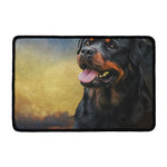 Vintage Rottweiler Portrait Print Kitchen Mat
