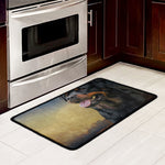 Vintage Rottweiler Portrait Print Kitchen Mat