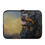 Vintage Rottweiler Portrait Print Laptop Sleeve