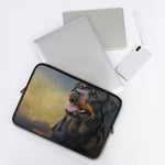 Vintage Rottweiler Portrait Print Laptop Sleeve
