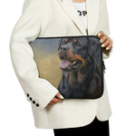 Vintage Rottweiler Portrait Print Laptop Sleeve