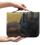 Vintage Rottweiler Portrait Print Leather Bible Cover